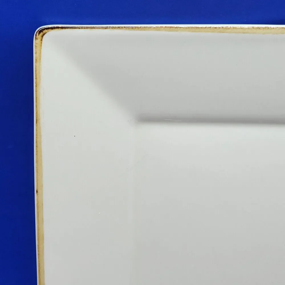 Pottery Barn Asian Square Putty DINNER PLATE 10 1/2